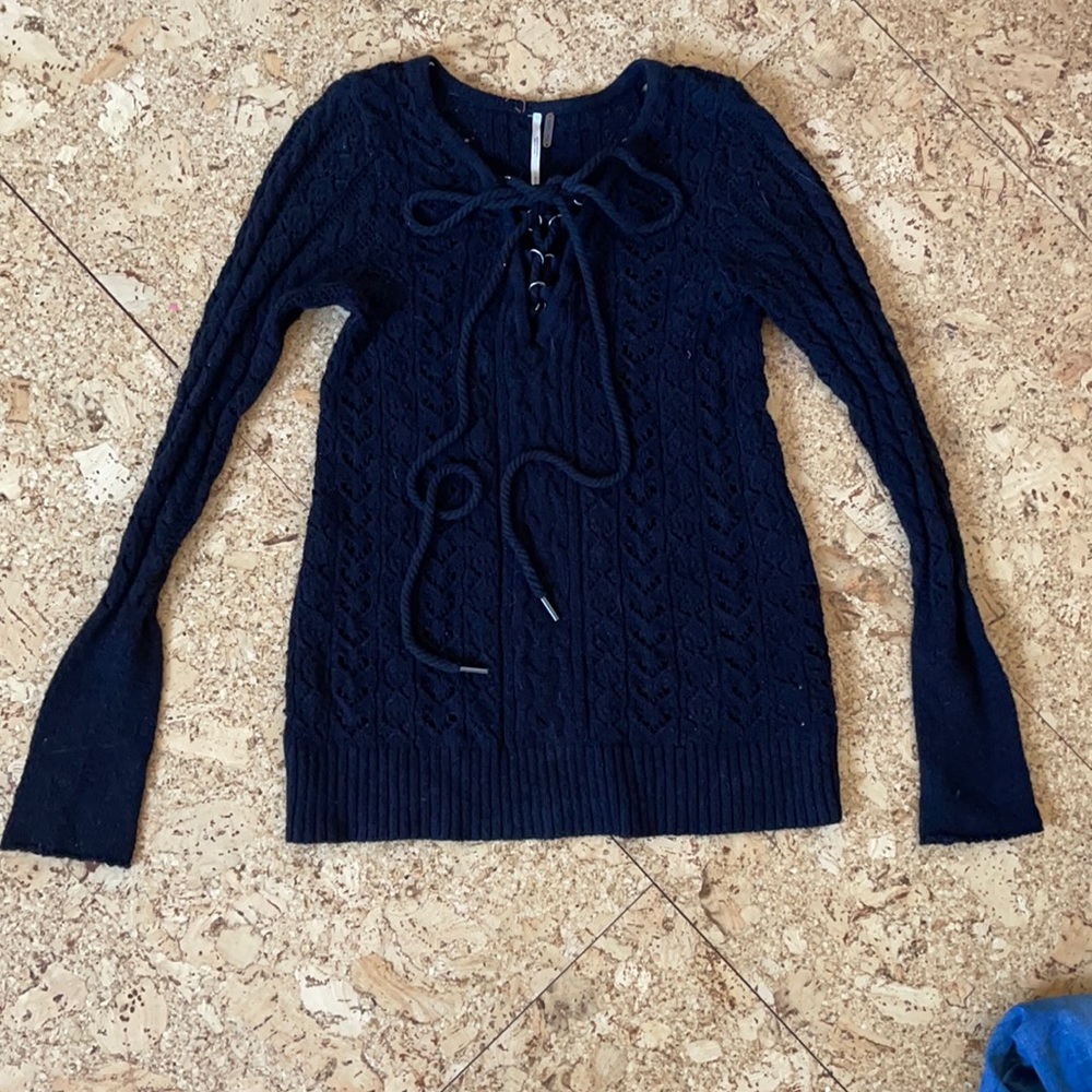 Free People Black Sweater